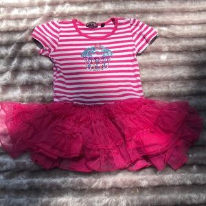 Girl cupcake dress with attached tutu